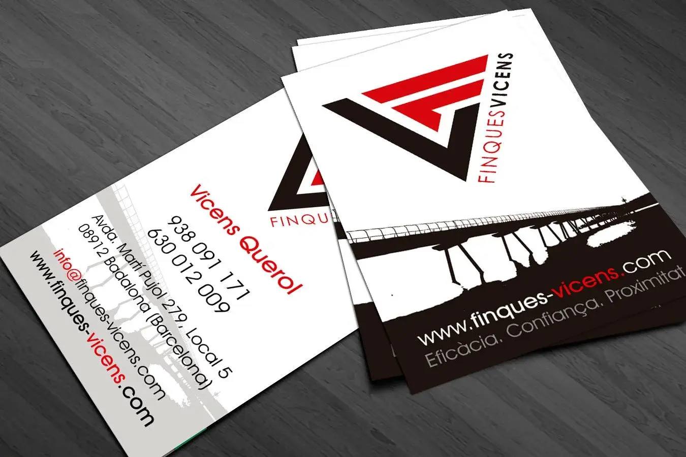 Tarjetas corporativas de Finques Vicens