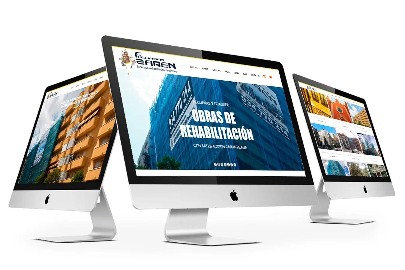 Aplicación web de Fachadas ZAREN, dentro de un proyecto que conecta marca y materiales comerciales.