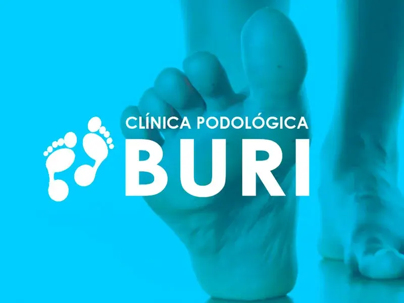Diseño de identidad y logotipo para Clínica Podológica Buri, proyecto real de IDG GRUP WEB